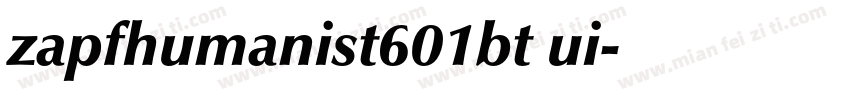 zapfhumanist601bt ui字体转换